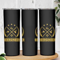 Funny Beergineer Skinny Tumbler Homebrew Craft Beer Drinking Lover - Wonder Print Shop