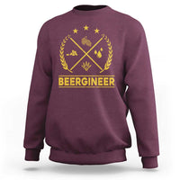 Funny Beergineer Sweatshirt Homebrew Craft Beer Drinking Lover - Wonder Print Shop