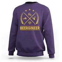 Funny Beergineer Sweatshirt Homebrew Craft Beer Drinking Lover - Wonder Print Shop