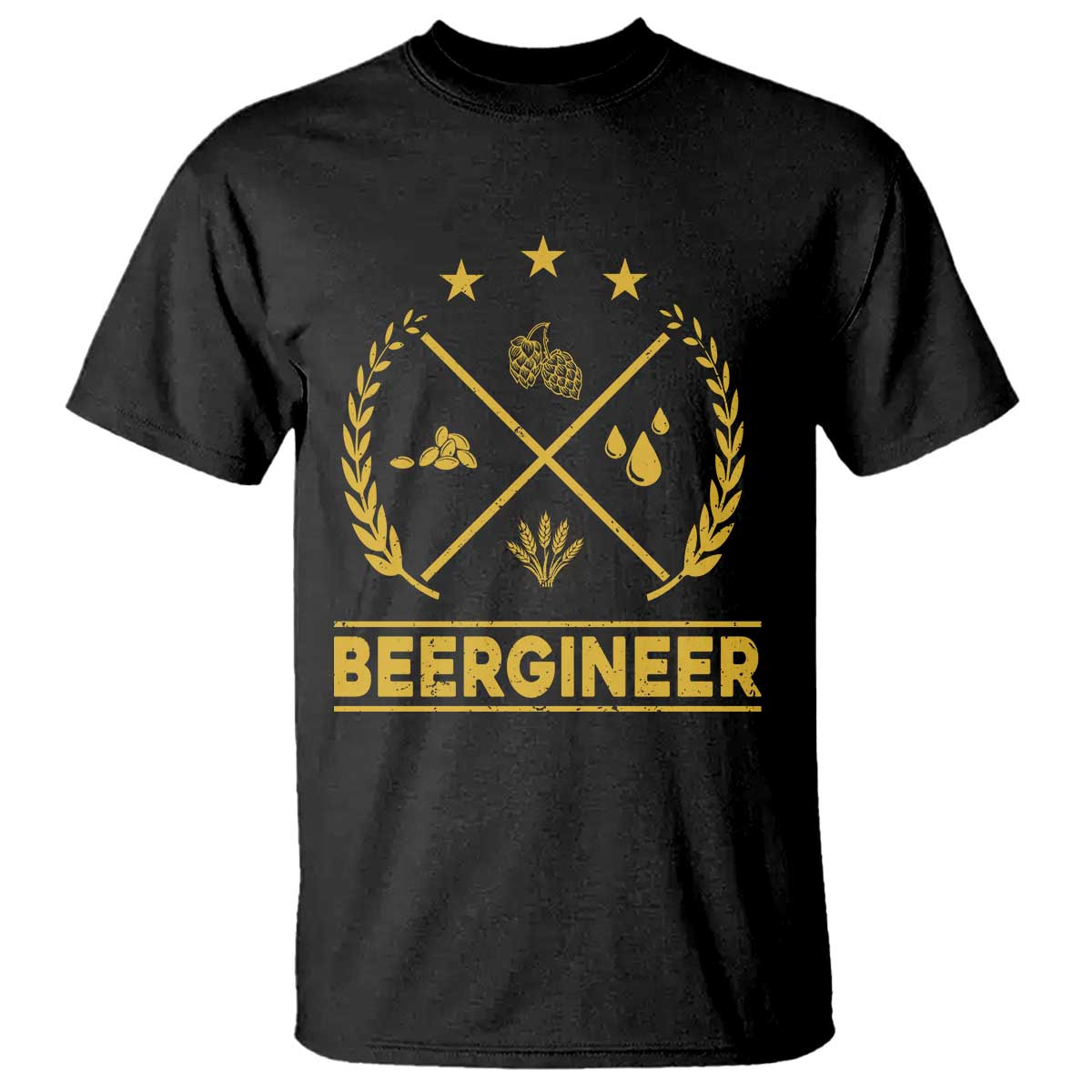 Funny Beergineer T Shirt Homebrew Craft Beer Drinking Lover - Wonder Print Shop