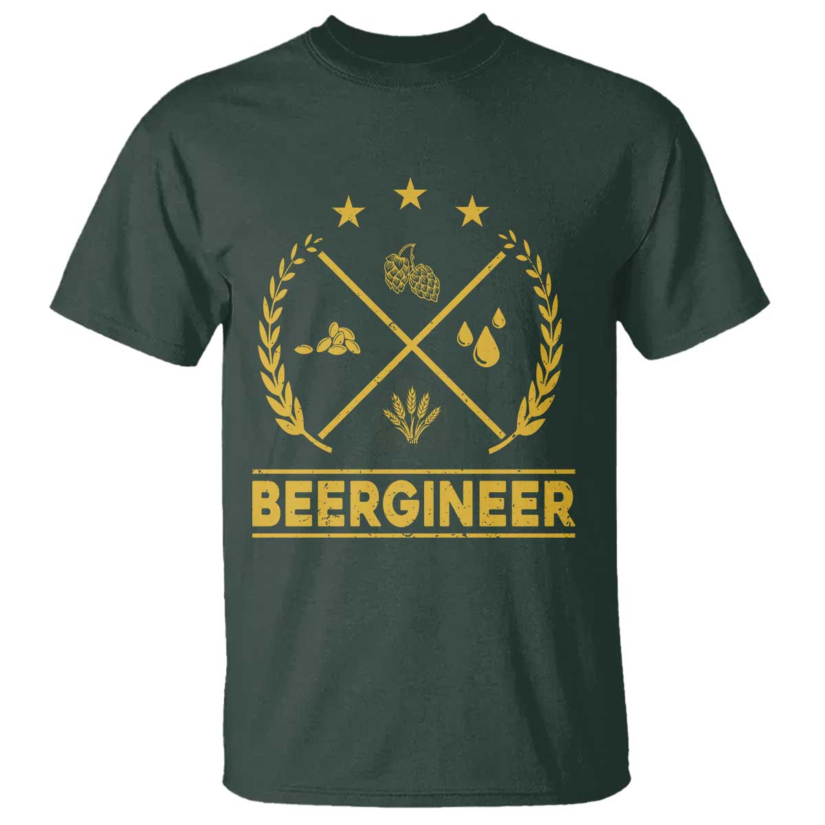Funny Beergineer T Shirt Homebrew Craft Beer Drinking Lover - Wonder Print Shop
