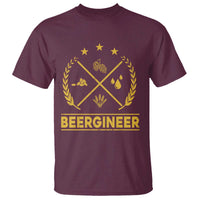 Funny Beergineer T Shirt Homebrew Craft Beer Drinking Lover - Wonder Print Shop