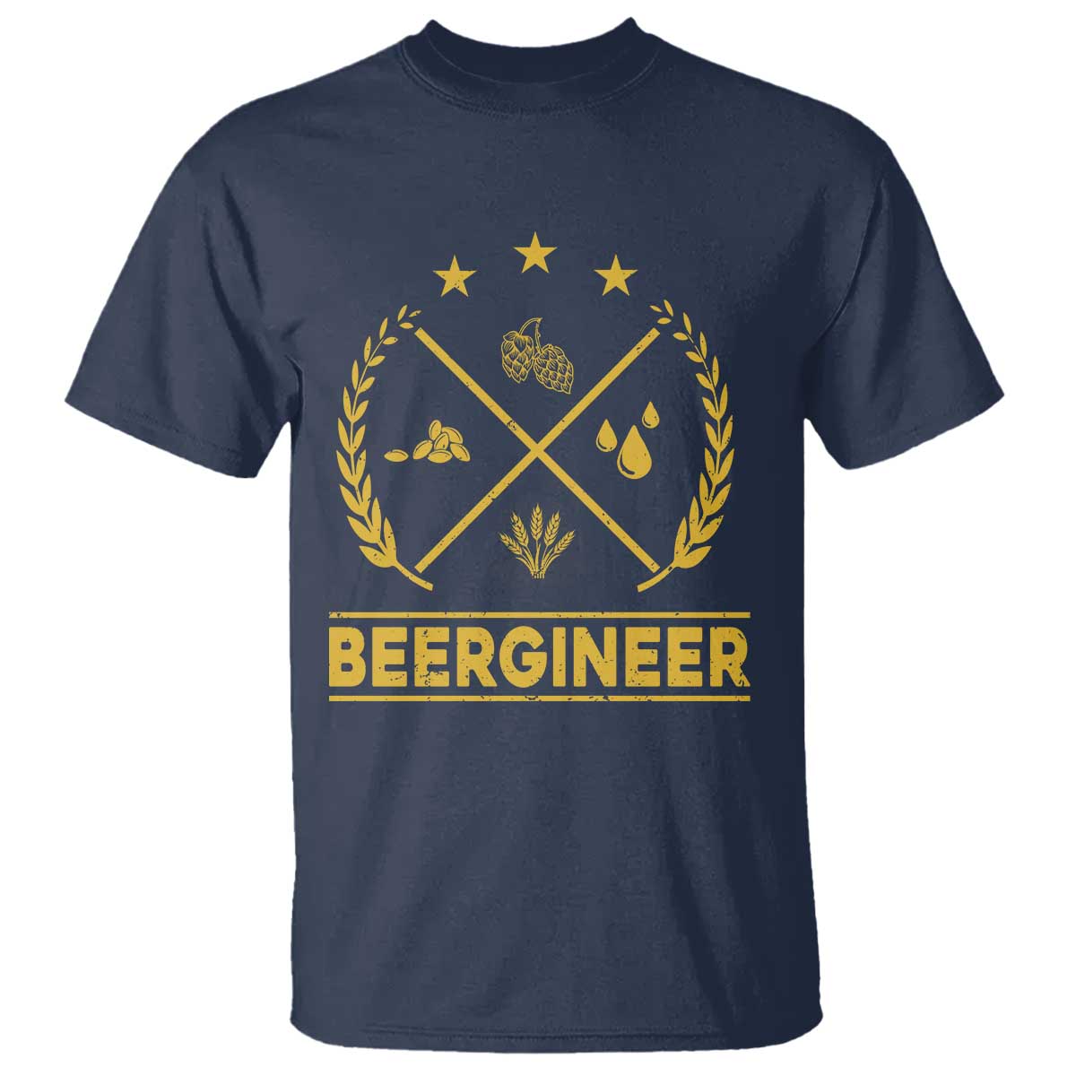 Funny Beergineer T Shirt Homebrew Craft Beer Drinking Lover - Wonder Print Shop
