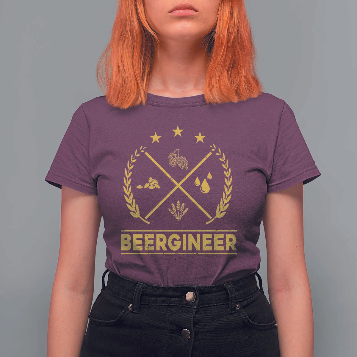 Funny Beergineer T Shirt For Women Homebrew Craft Beer Drinking Lover - Wonder Print Shop