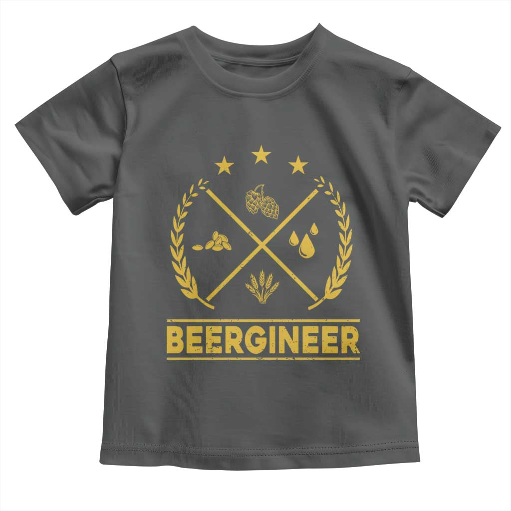 Funny Beergineer Toddler T Shirt Homebrew Craft Beer Drinking Lover - Wonder Print Shop