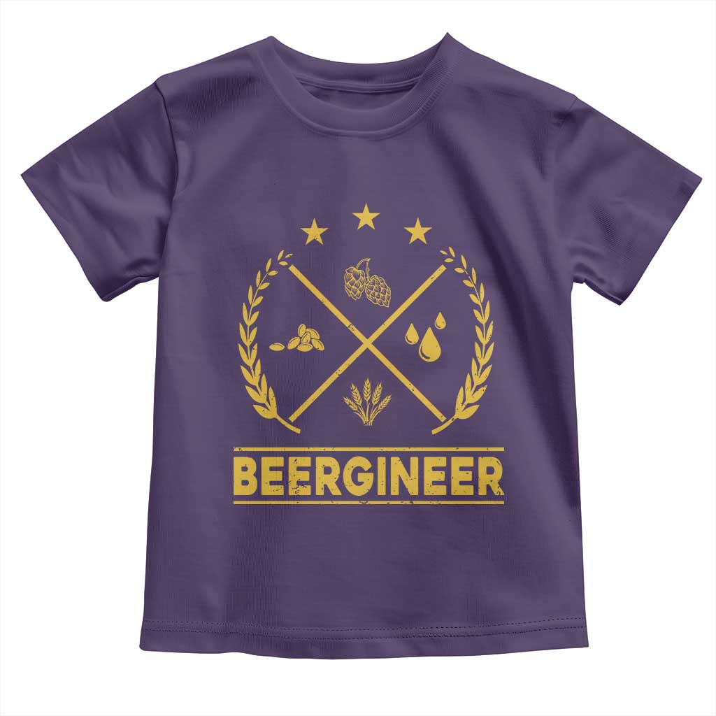 Funny Beergineer Toddler T Shirt Homebrew Craft Beer Drinking Lover - Wonder Print Shop