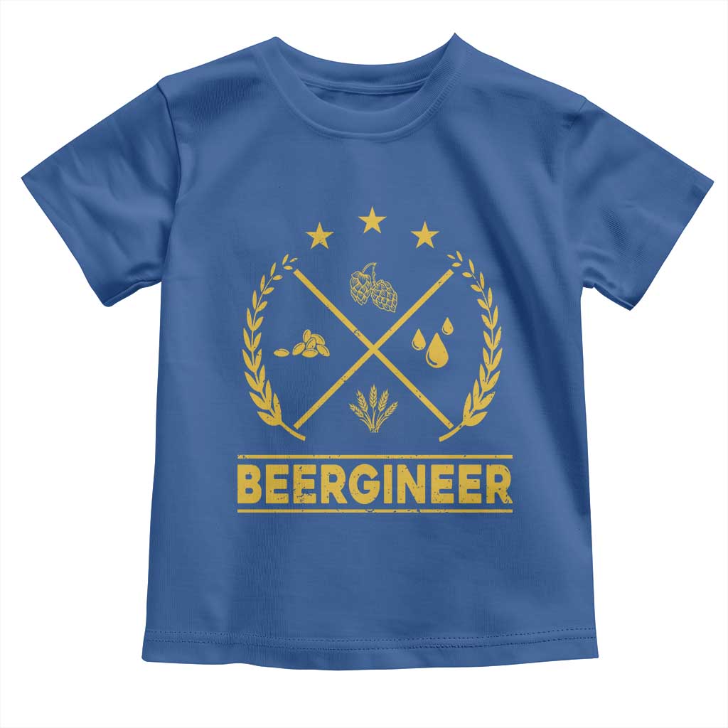 Funny Beergineer Toddler T Shirt Homebrew Craft Beer Drinking Lover - Wonder Print Shop