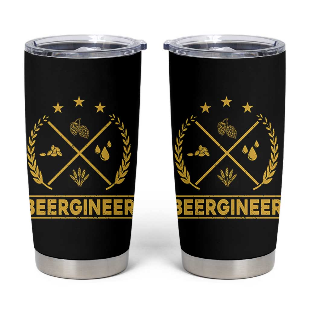Funny Beergineer Tumbler Cup Homebrew Craft Beer Drinking Lover - Wonder Print Shop