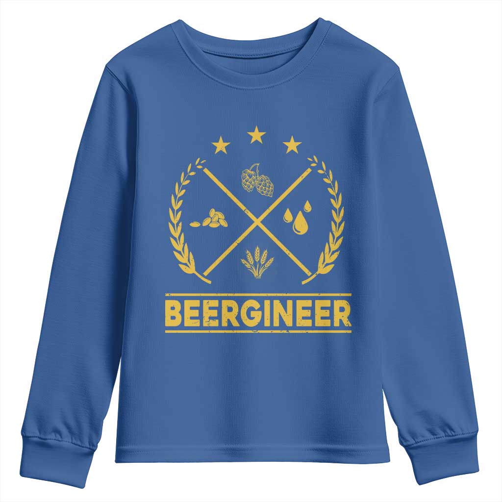 Funny Beergineer Youth Sweatshirt Homebrew Craft Beer Drinking Lover - Wonder Print Shop