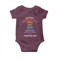 Big Scary Radical Left Agenda Baby Onesie Funny Social Justice Activist
