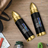 Police Suicide Prevention Awareness American Flag Ribbon Support Bullet Tumbler