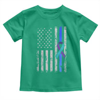 Police Suicide Prevention Awareness American Flag Ribbon Support Toddler T Shirt