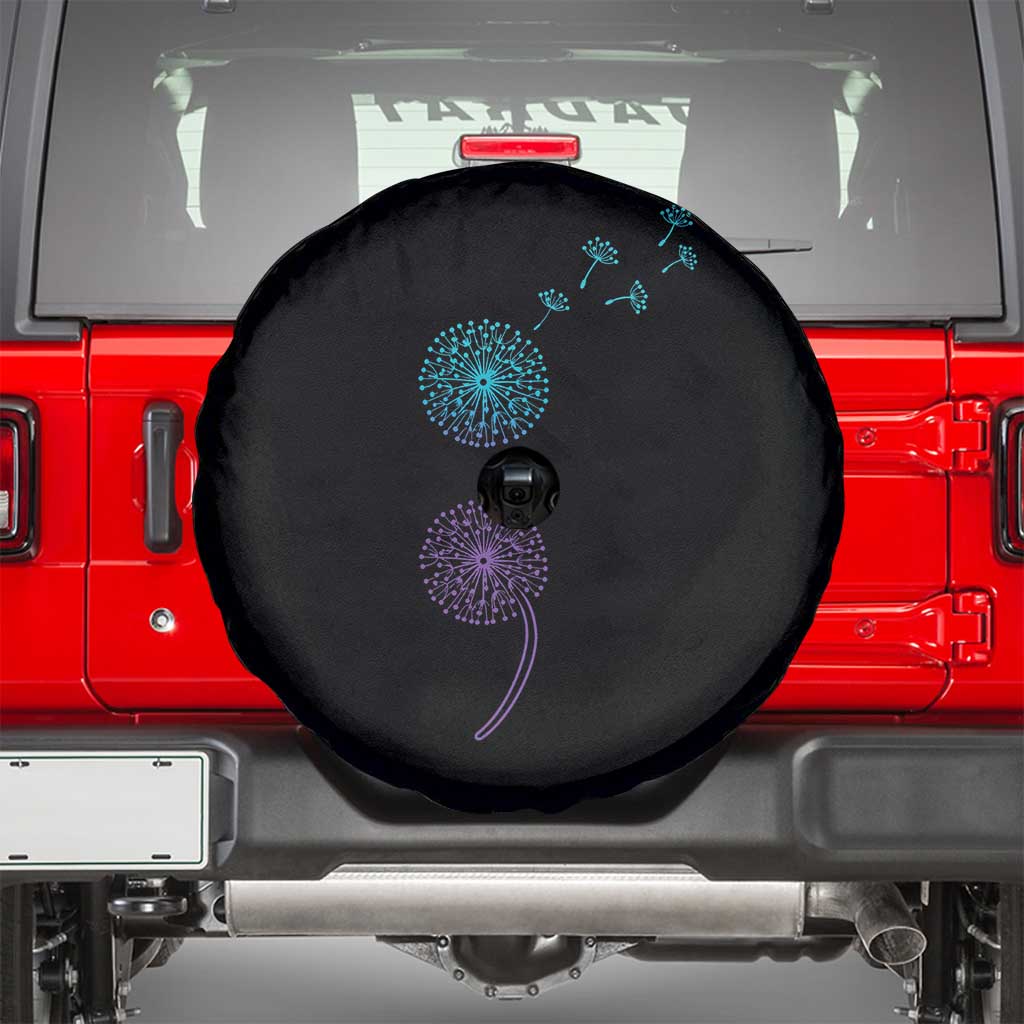Semicolon Suicide Prevention Awareness Dandelion Graphic Spare Tire Cover