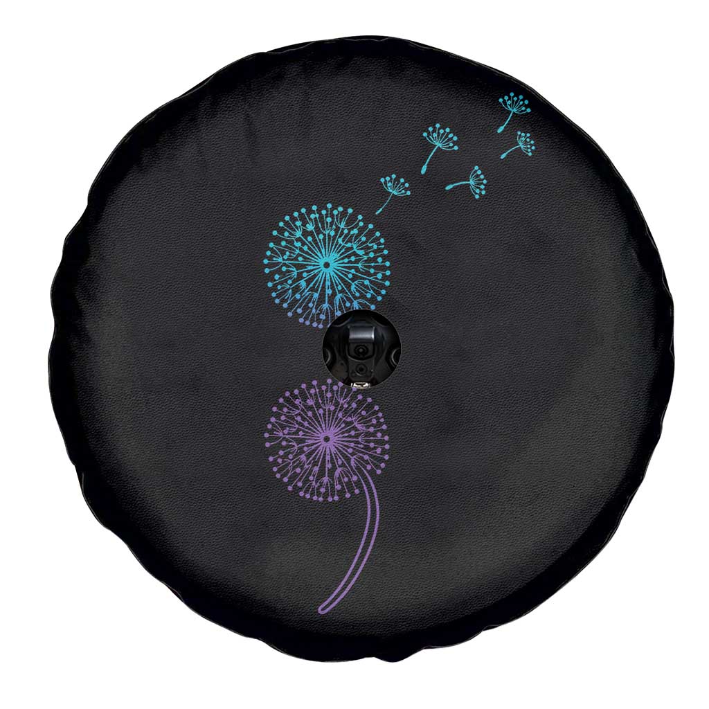 Semicolon Suicide Prevention Awareness Dandelion Graphic Spare Tire Cover