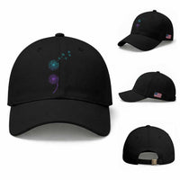 Semicolon Suicide Prevention Awareness Dandelion Graphic Baseball Cap