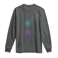 Semicolon Suicide Prevention Awareness Dandelion Graphic Long Sleeve Shirt