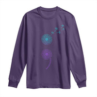 Semicolon Suicide Prevention Awareness Dandelion Graphic Long Sleeve Shirt