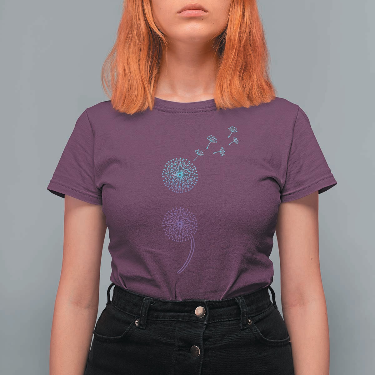 Semicolon Suicide Prevention Awareness Dandelion Graphic T Shirt For Women