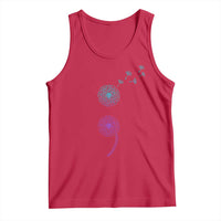 Semicolon Suicide Prevention Awareness Dandelion Graphic Tank Top