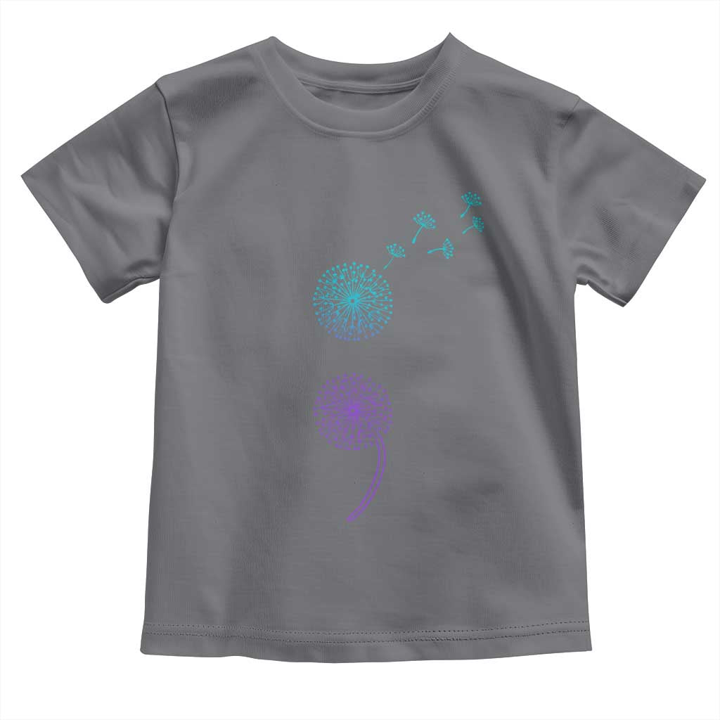 Semicolon Suicide Prevention Awareness Dandelion Graphic Toddler T Shirt