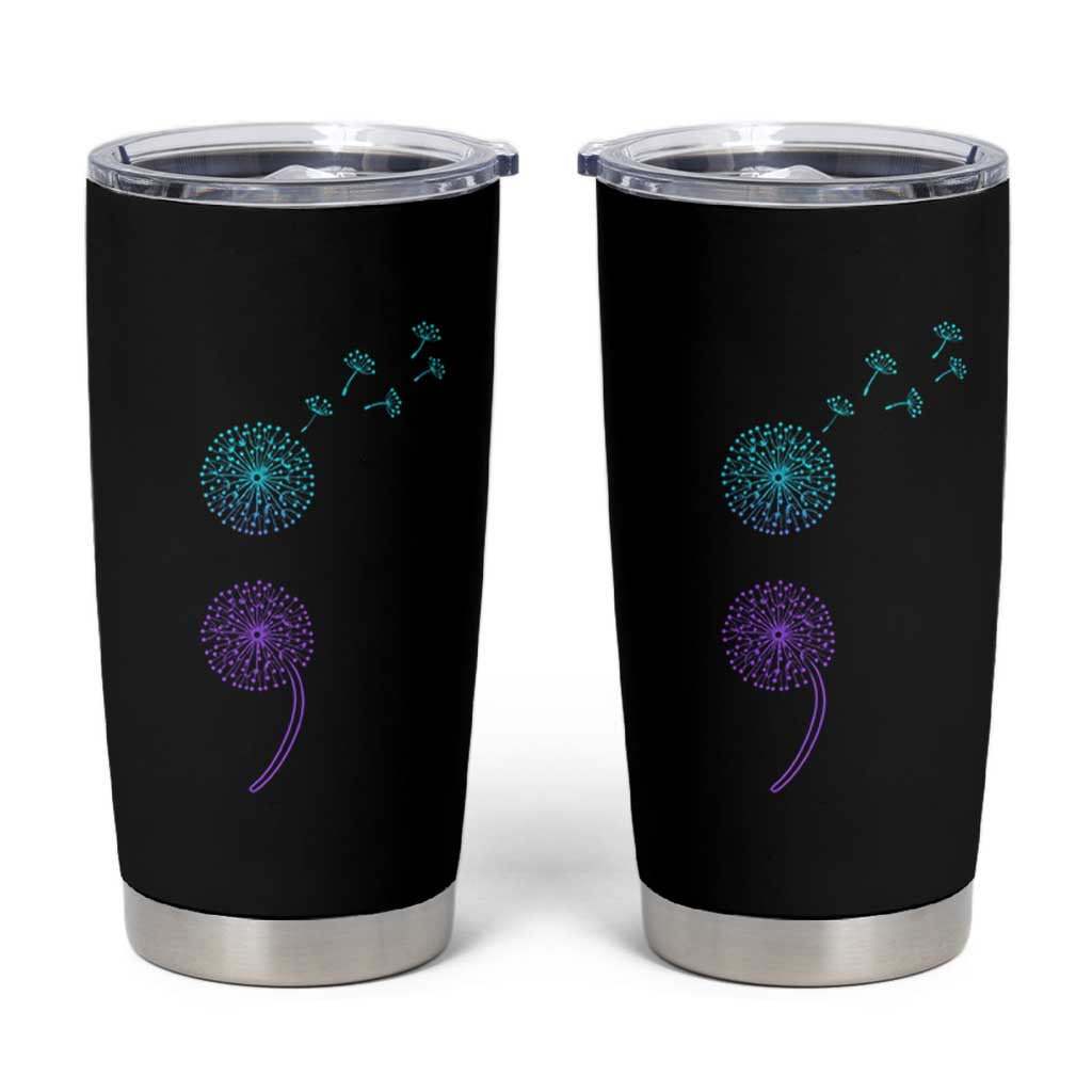 Semicolon Suicide Prevention Awareness Dandelion Graphic Tumbler Cup