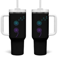Semicolon Suicide Prevention Awareness Dandelion Graphic Tumbler With Handle