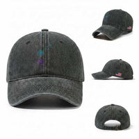 Semicolon Suicide Prevention Awareness Dandelion Graphic Washed Cotton Baseball Cap