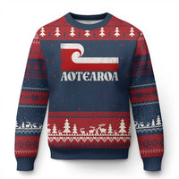 Aotearoa New Zealand Vintage Maori Flag Tino Rangatiratanga Ugly Christmas Sweater