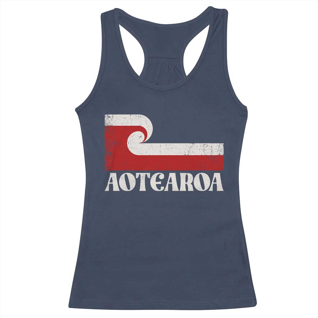 Aotearoa New Zealand Vintage Maori Flag Tino Rangatiratanga Racerback Tank Top