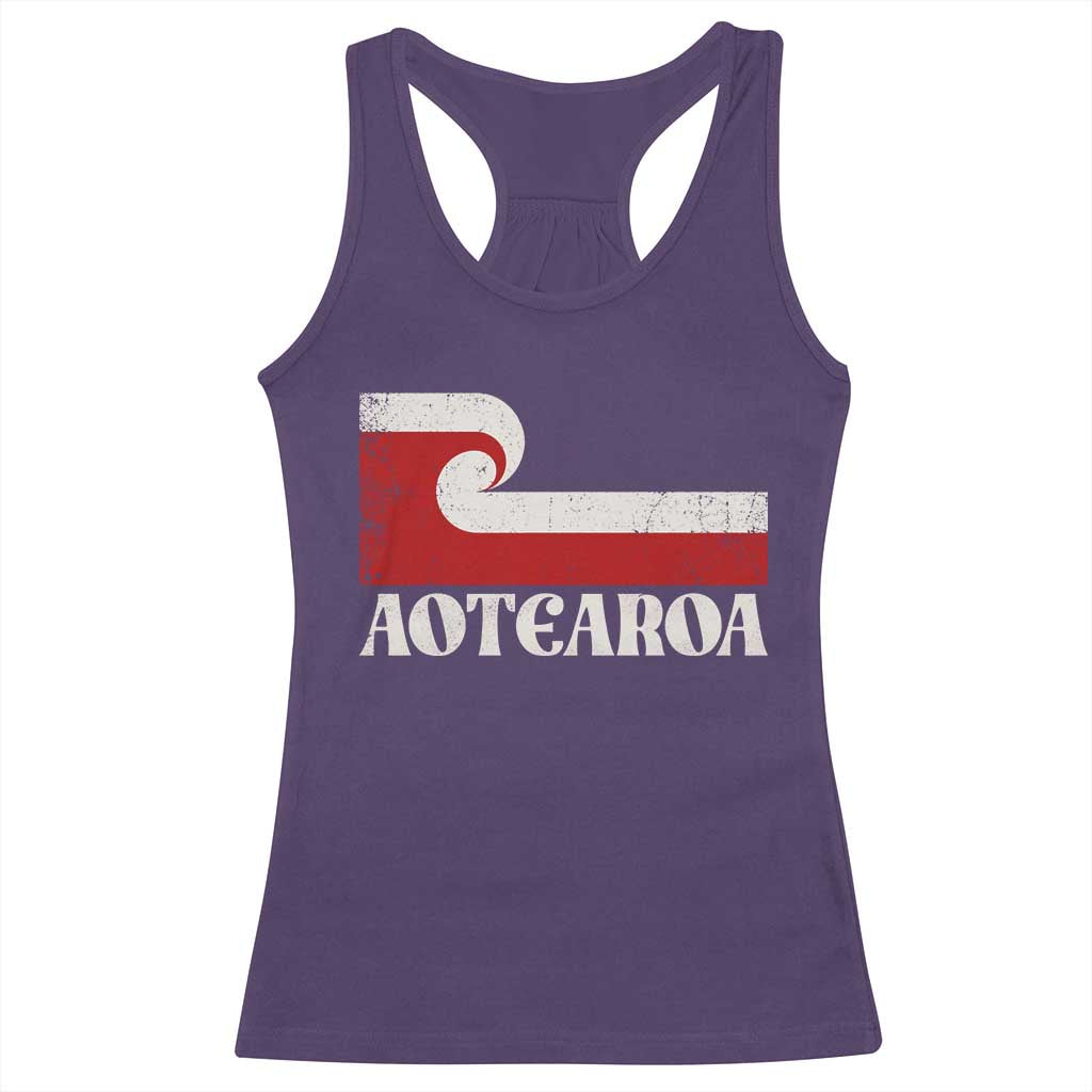 Aotearoa New Zealand Vintage Maori Flag Tino Rangatiratanga Racerback Tank Top