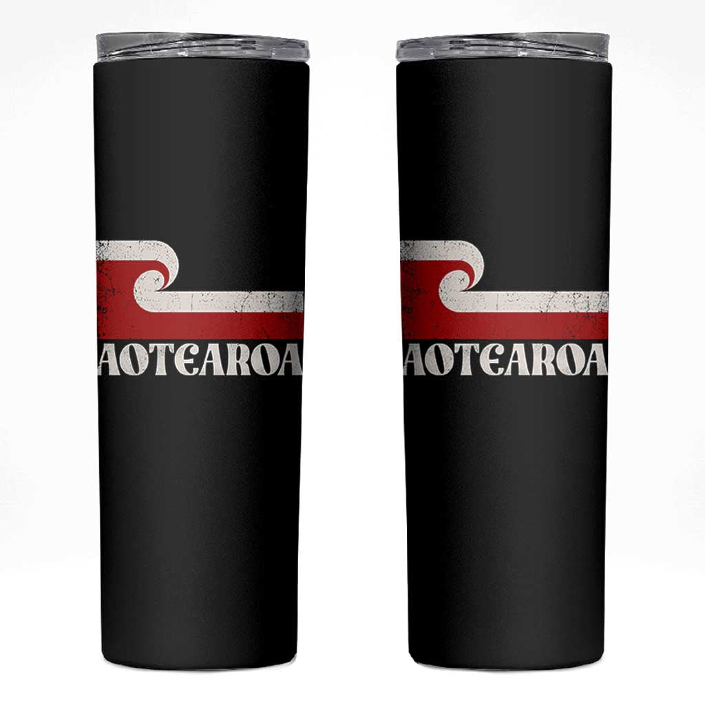 Aotearoa New Zealand Vintage Maori Flag Tino Rangatiratanga Skinny Tumbler