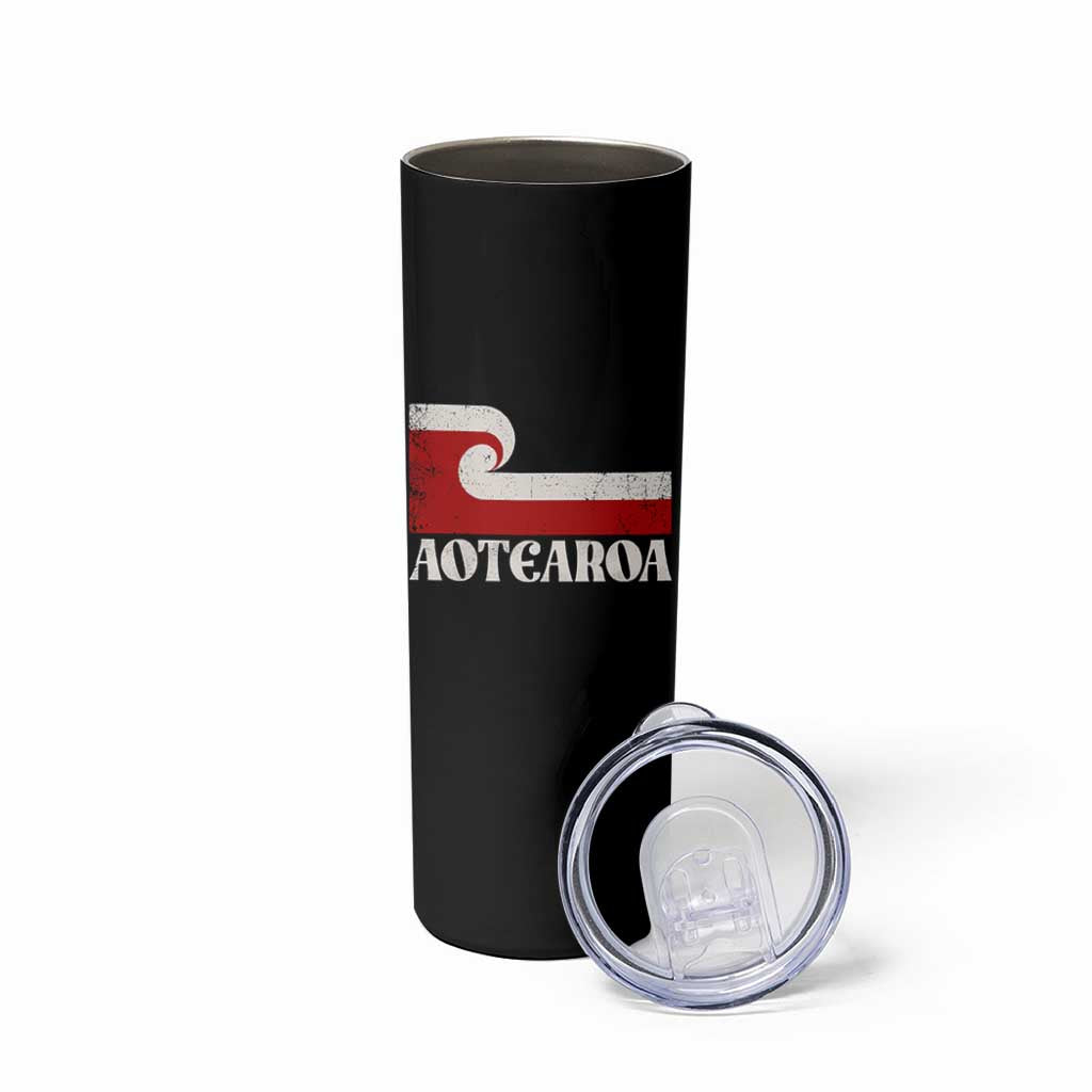 Aotearoa New Zealand Vintage Maori Flag Tino Rangatiratanga Skinny Tumbler