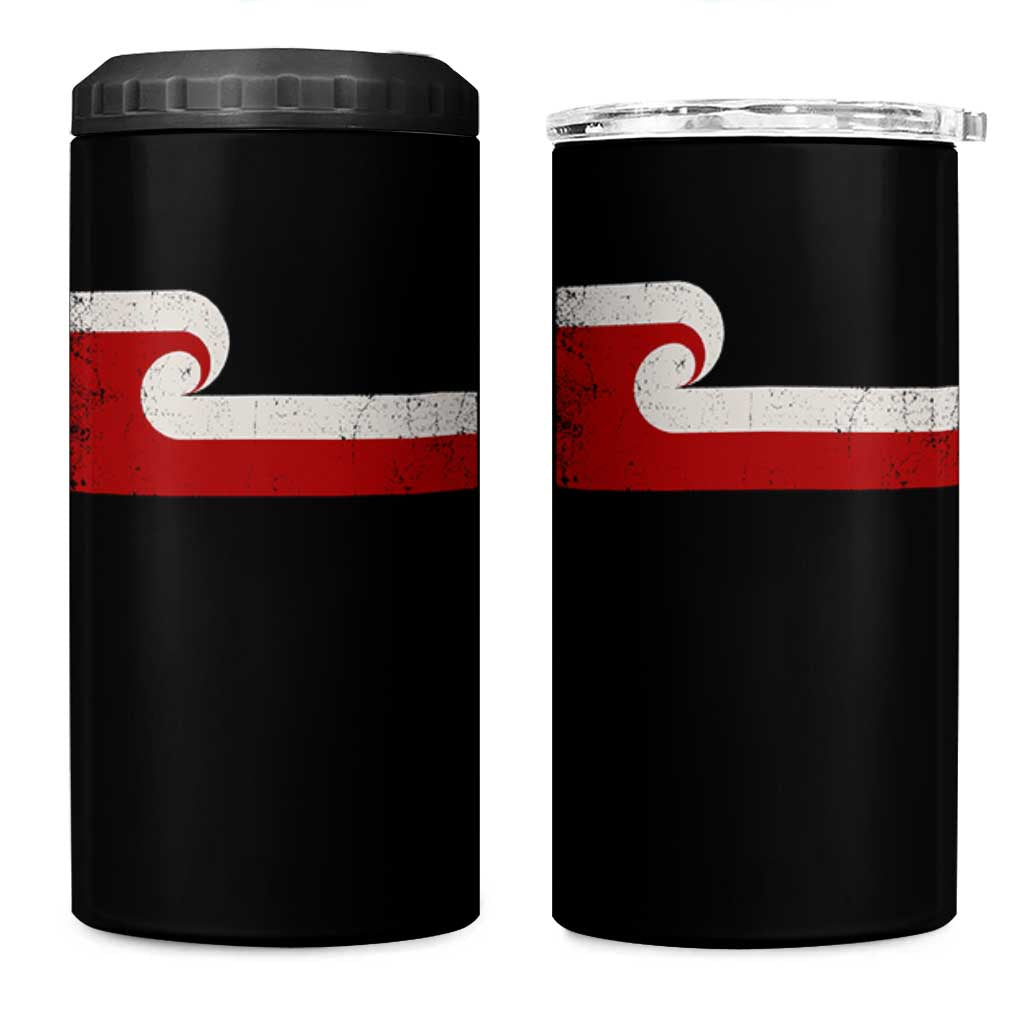 Maori Flag Tino Rangatiratanga 4 in 1 Can Cooler Tumbler Polynesian Heritage New Zealand Pride