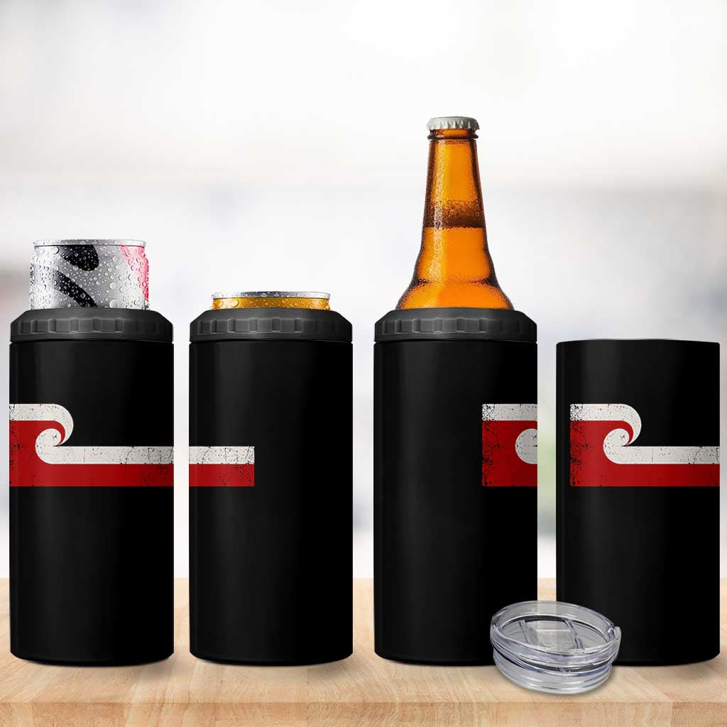 Maori Flag Tino Rangatiratanga 4 in 1 Can Cooler Tumbler Polynesian Heritage New Zealand Pride