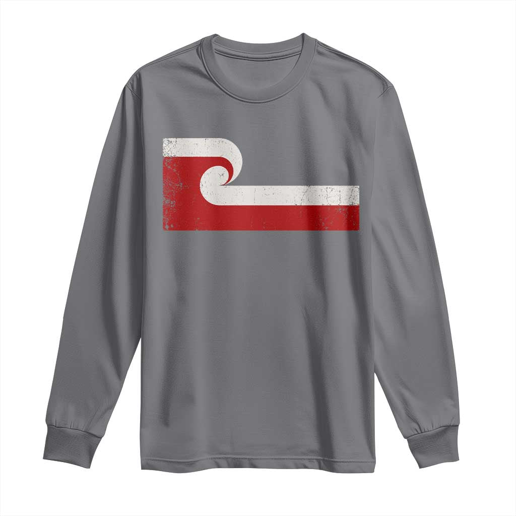 Maori Flag Tino Rangatiratanga Long Sleeve Shirt Polynesian Heritage New Zealand Pride