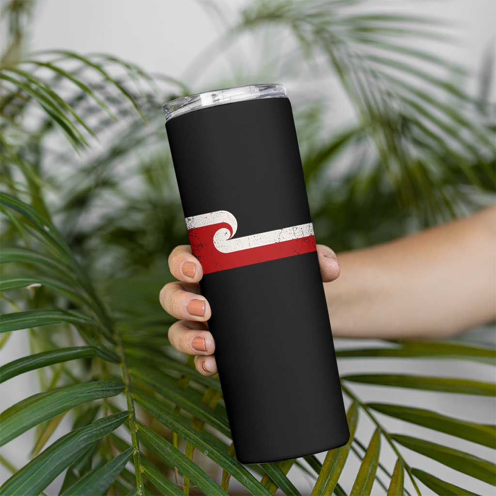 Maori Flag Tino Rangatiratanga Skinny Tumbler Polynesian Heritage New Zealand Pride