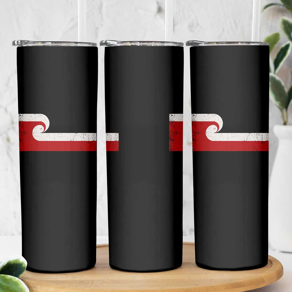 Maori Flag Tino Rangatiratanga Skinny Tumbler Polynesian Heritage New Zealand Pride