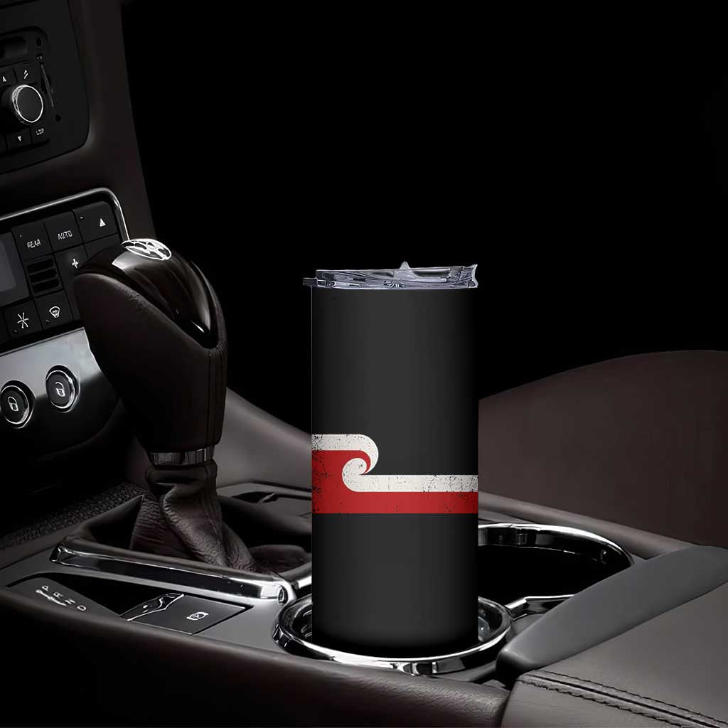 Maori Flag Tino Rangatiratanga Skinny Tumbler Polynesian Heritage New Zealand Pride