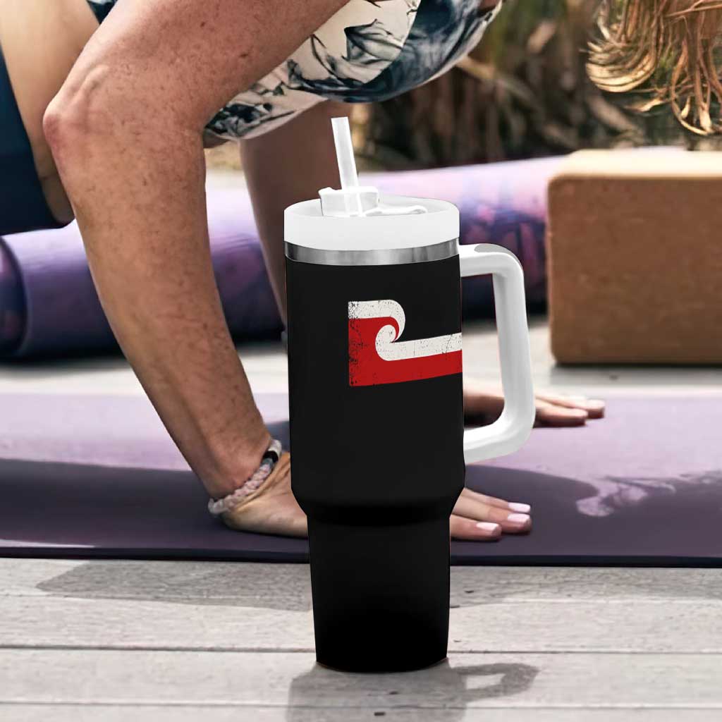 Maori Flag Tino Rangatiratanga Tumbler With Handle Polynesian Heritage New Zealand Pride