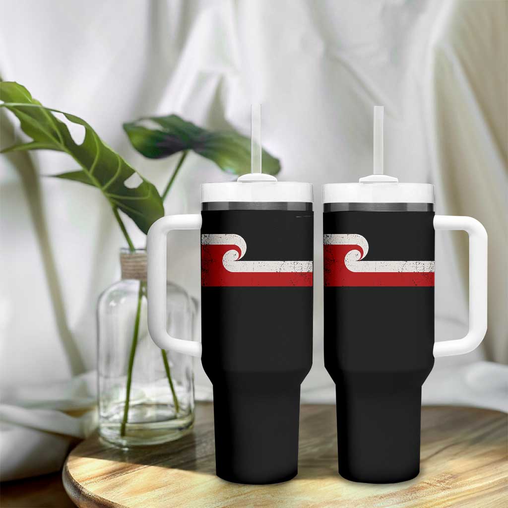 Maori Flag Tino Rangatiratanga Tumbler With Handle Polynesian Heritage New Zealand Pride