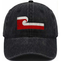 Maori Flag Tino Rangatiratanga Washed Cotton Baseball Cap Polynesian Heritage New Zealand Pride