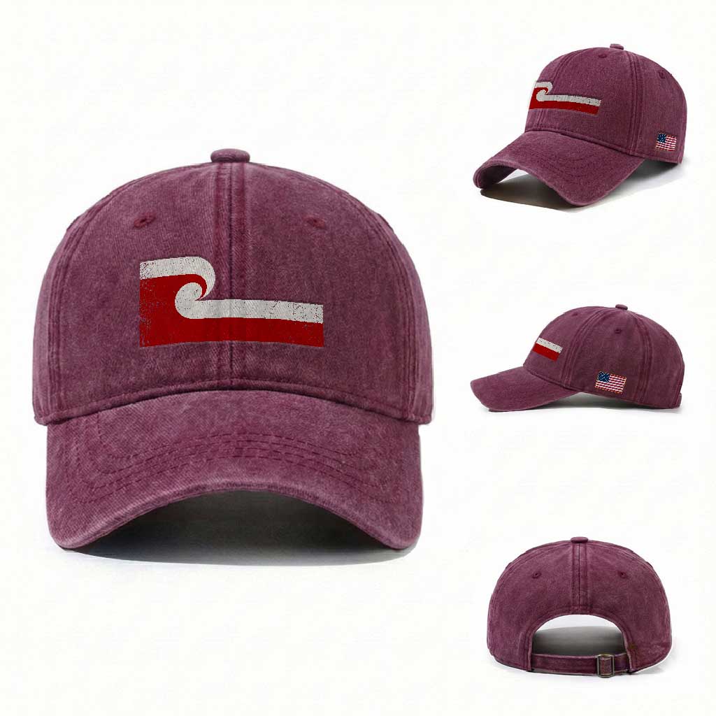 Maori Flag Tino Rangatiratanga Washed Cotton Baseball Cap Polynesian Heritage New Zealand Pride