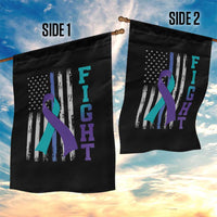 Fight Police Suicide Prevention Awareness American Flag Ribbon Support Garden Flag