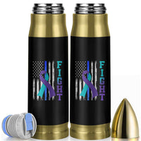 Fight Police Suicide Prevention Awareness American Flag Ribbon Support Bullet Tumbler