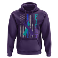 Fight Police Suicide Prevention Awareness American Flag Ribbon Support Hoodie