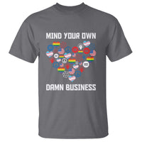 Harris Walz 2024 T Shirt Mind Your Own Damn Business Unity LGBT American Flag - Wonder Print Shop