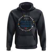 Harris Walz Supporter Hoodie Mind Your Own Damn Business American LGBT Flag Unity - Wonder Print Shop