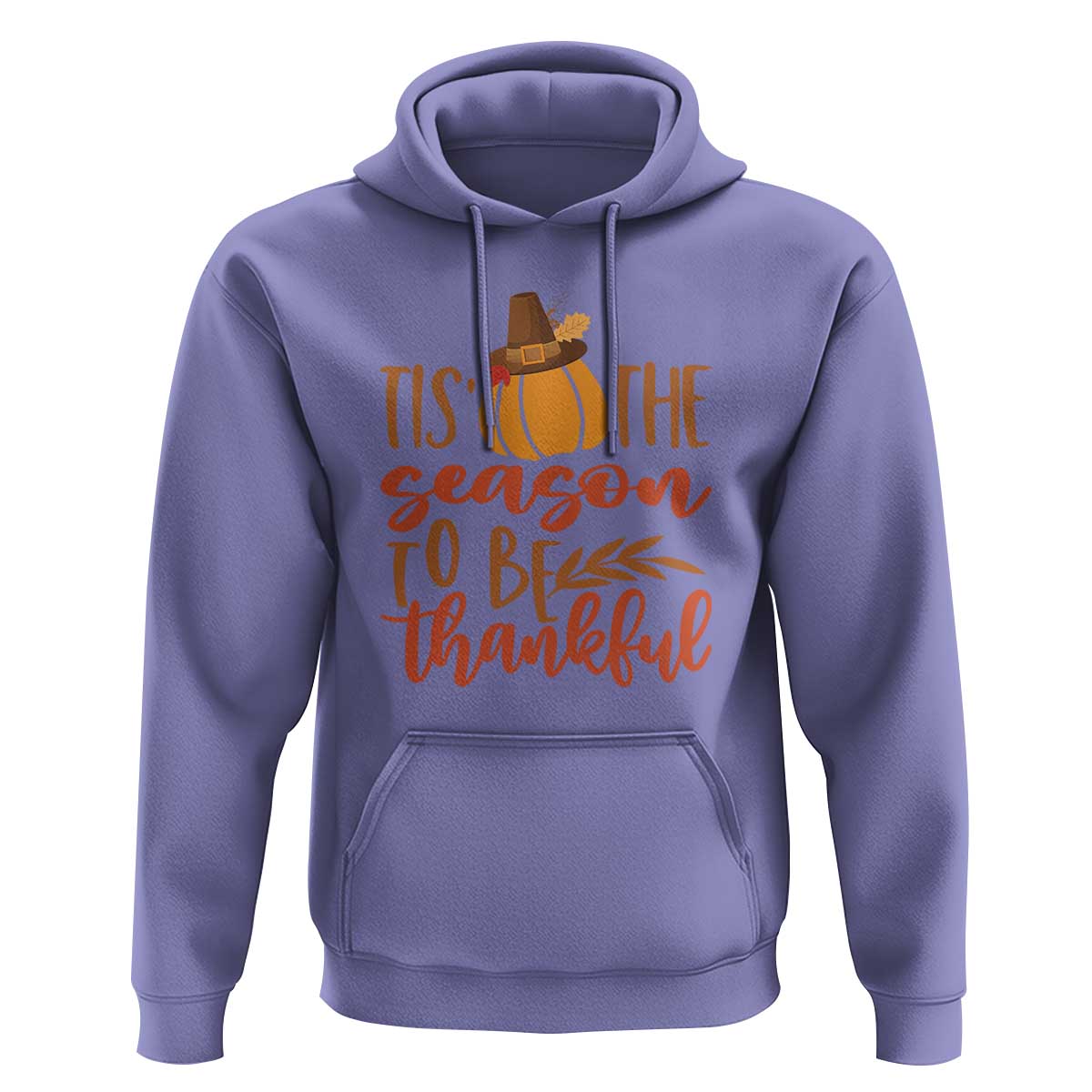 Thanksgiving Day Hoodie Tis The Season To Be Thankful Pumpkin Fall Season Pilgrim Hat - Wonder Print Shop