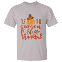 Thanksgiving Day T Shirt Tis The Season To Be Thankful Pumpkin Fall Season Pilgrim Hat - Wonder Print Shop