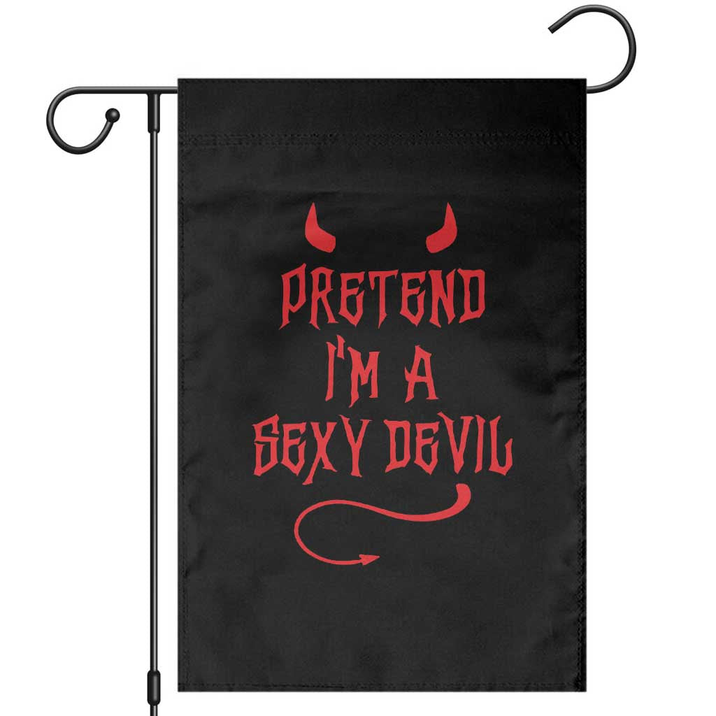 Halloween Party Garden Flag Pretend I'm A Sexy Devil Horn Tail - Wonder Print Shop